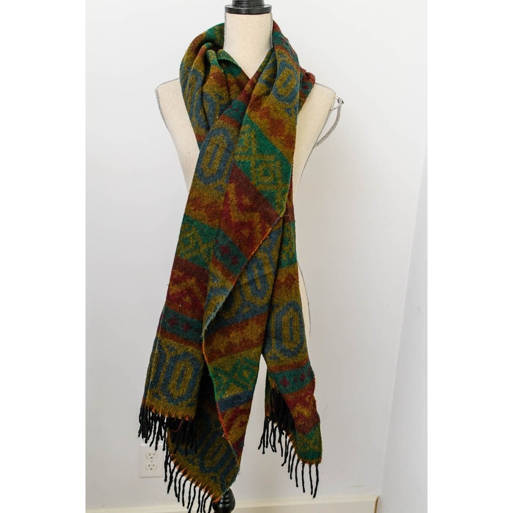 Scarf Made in Italy Acrylic long 30x40 head neck wrap flaw